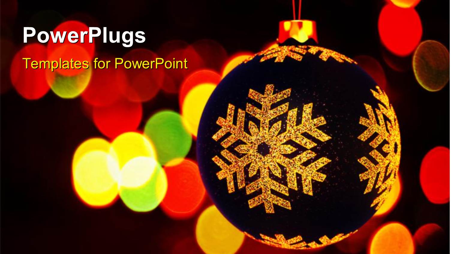 a Decoration Ball with a Number of Lights in the Background