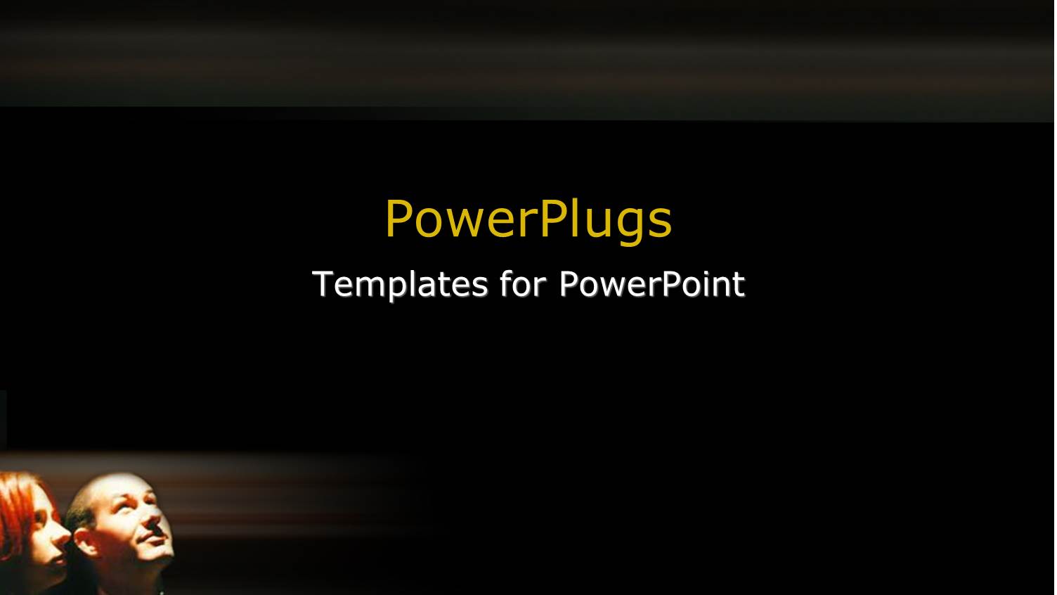 Delightful Couple Looking Up to Night Sky with Black Background