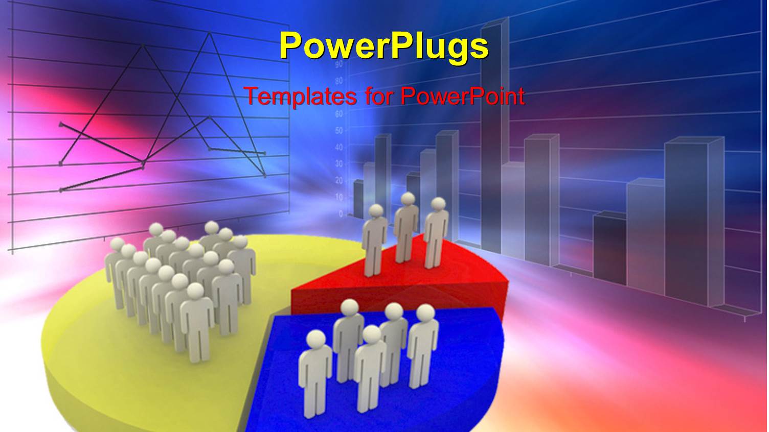 Demography Chart with Group of People Representing Different Share with Charts