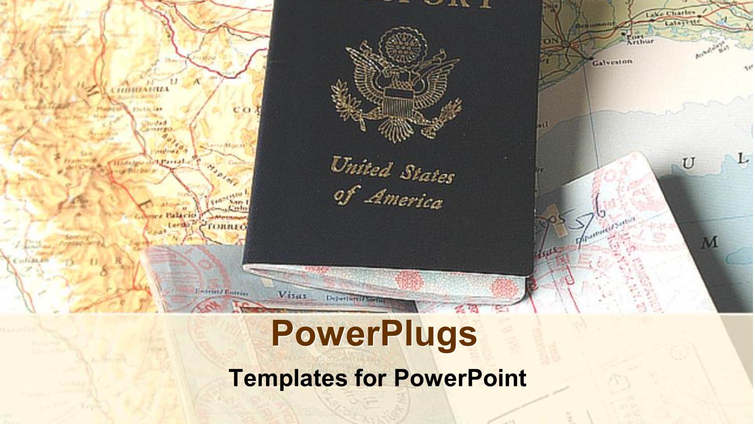 a Depiction of an American Passport Along with Maps