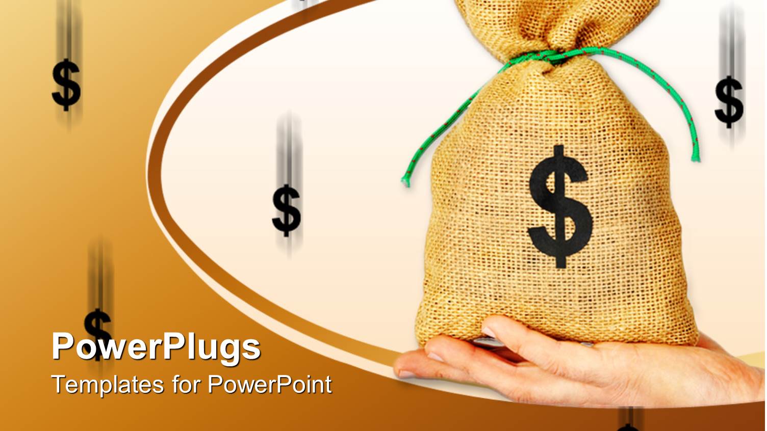 a Depiction of Bag Full of Dollars Along with Dollar Signs Int he Background