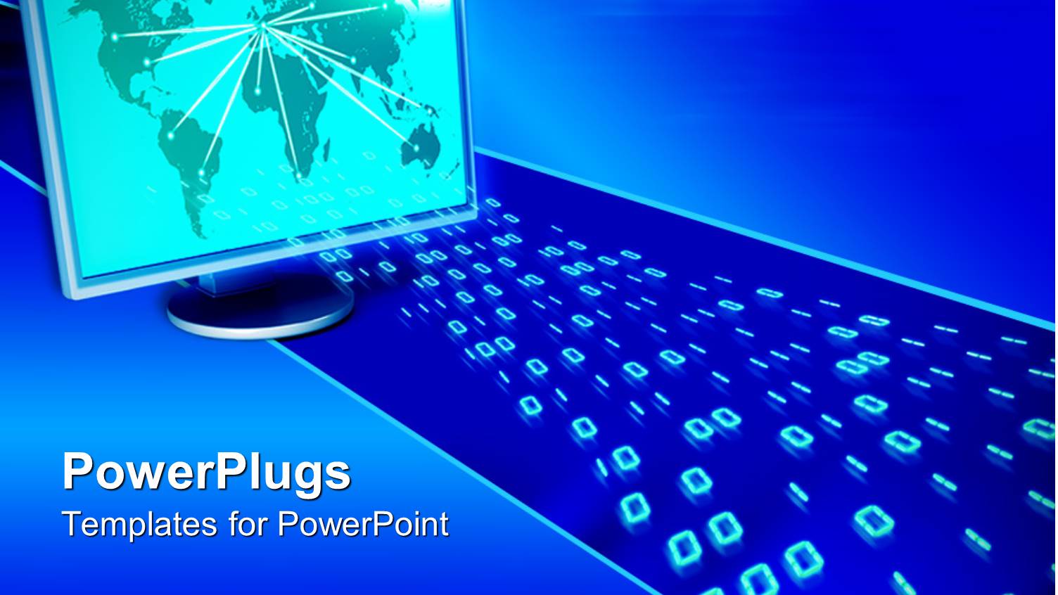 a Depiction of Binary Numbers and a Monitor Along with Place for Text