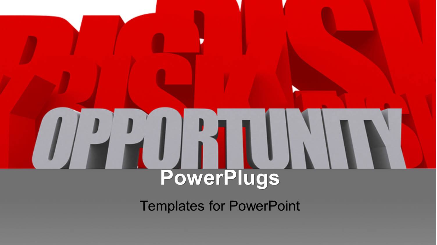 Depiction of Business with RISKS and OPPORTUNITY in 3D