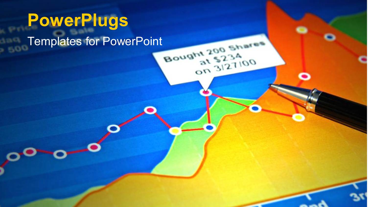 Depiction of a Chart with Connected Dots and a Pen