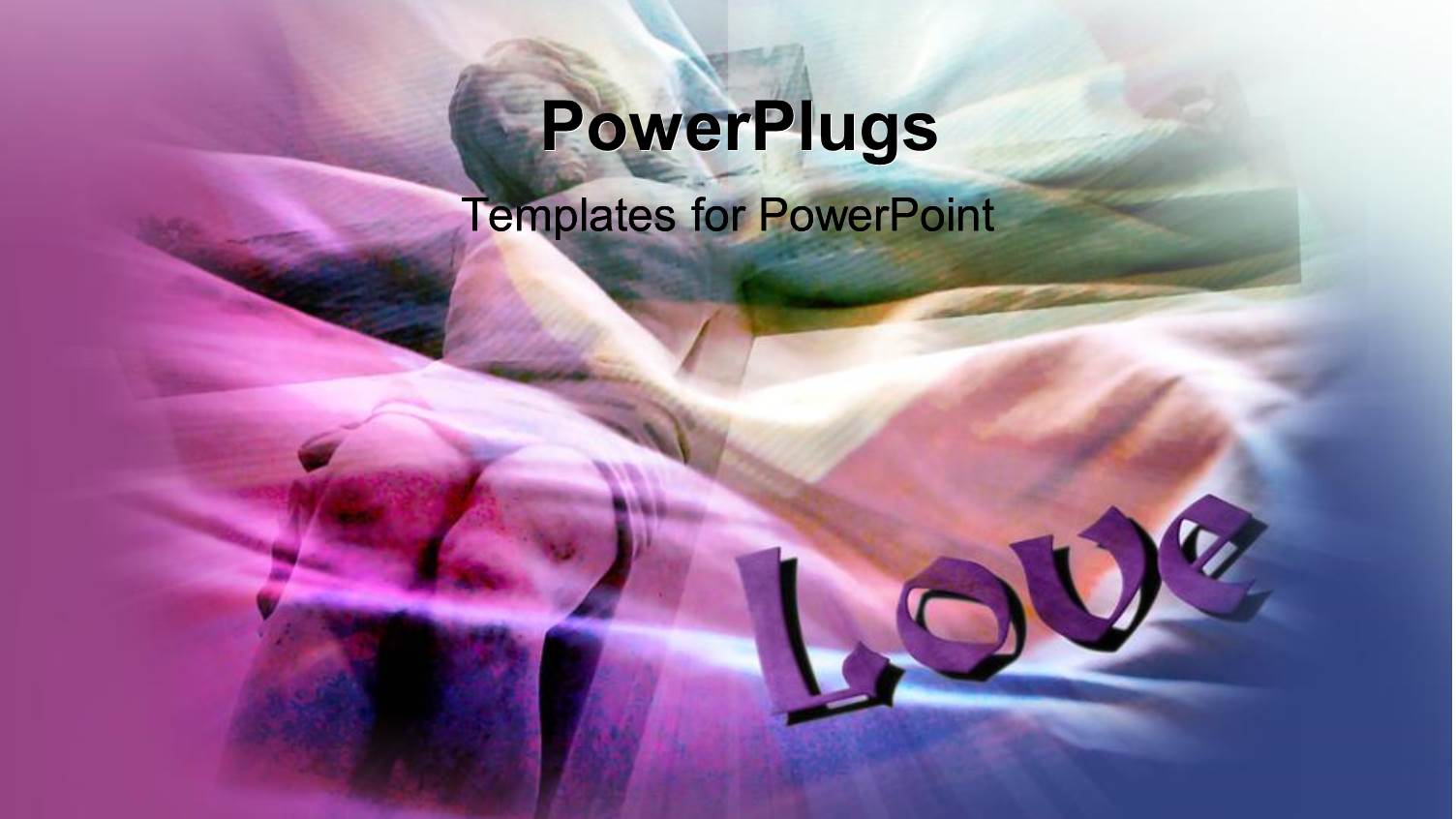 Depiction of Christ's Love with Jesus on Cross and Text LOVE