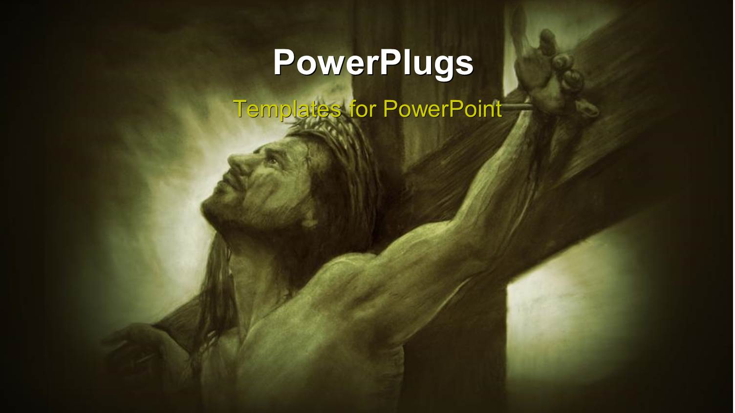 Depiction of Crucifixion with Jesus Christ Nailed to Cross