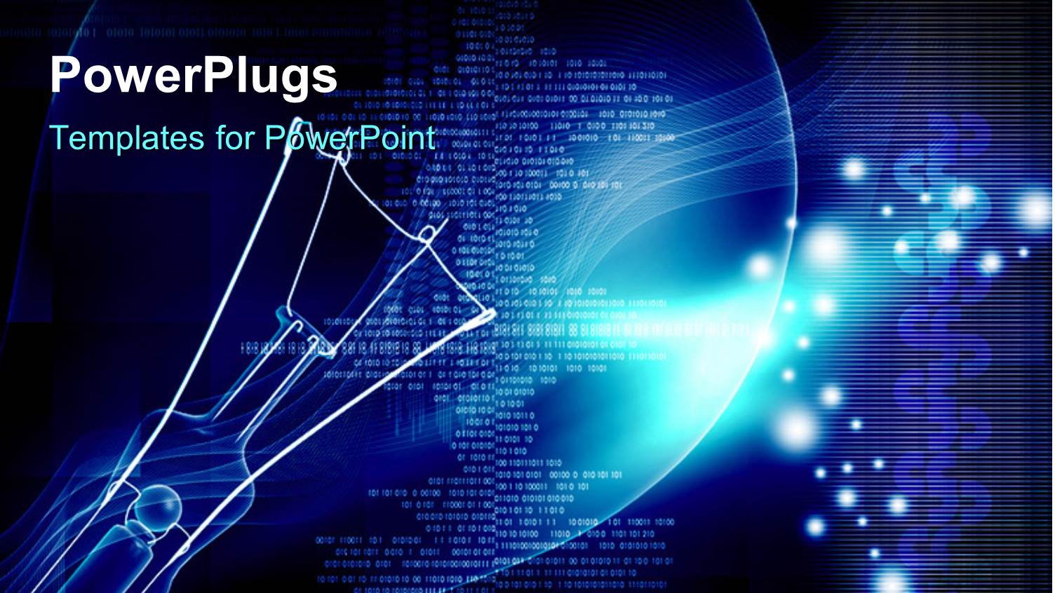 Depiction of Digital Background with Transparent Light Bulb Glowing 