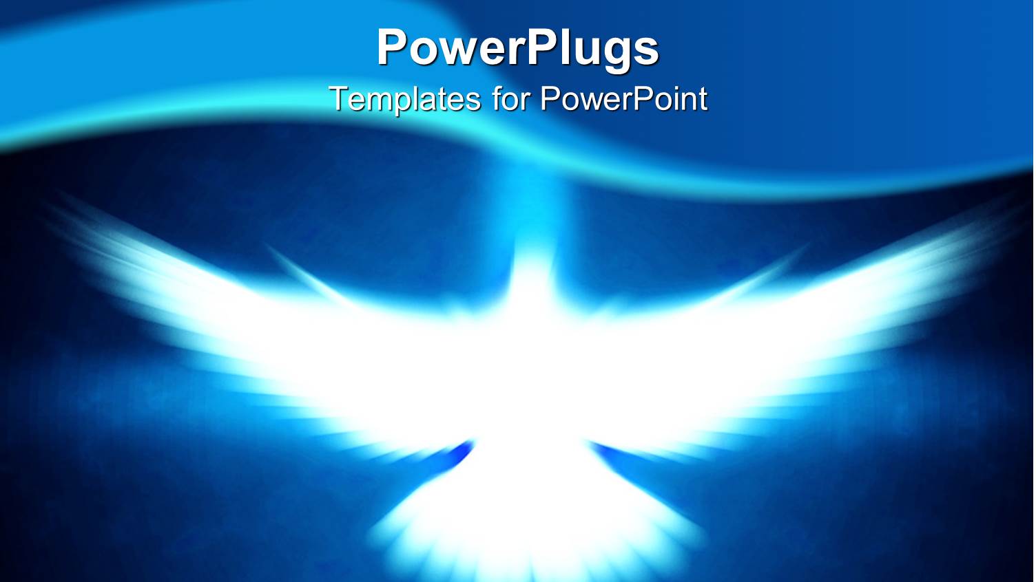 a Depiction of a Dove Flying with a Bluish Background