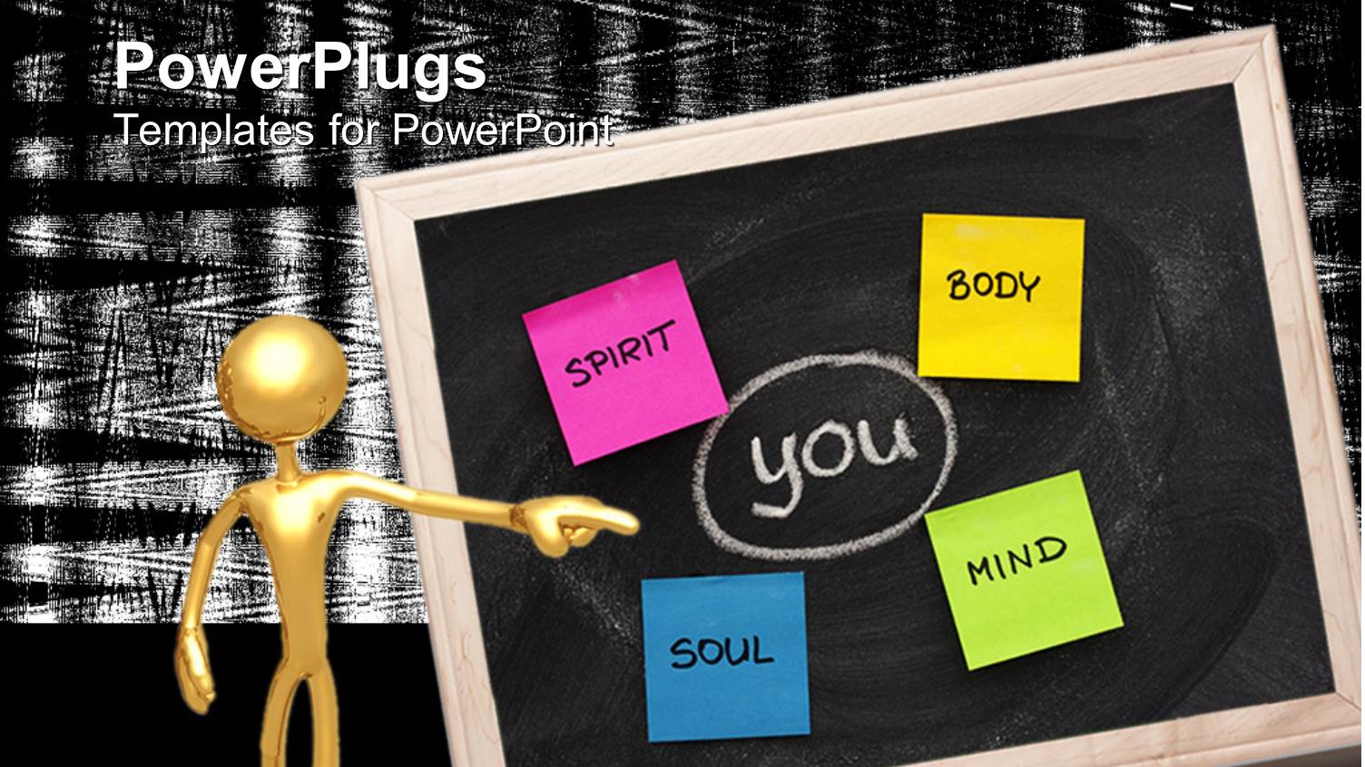 a Depiction of a Figure and a Blackboard with Rough Background