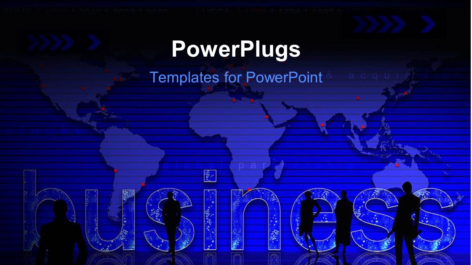 Depiction of Five Humans Standing Around a Business Text