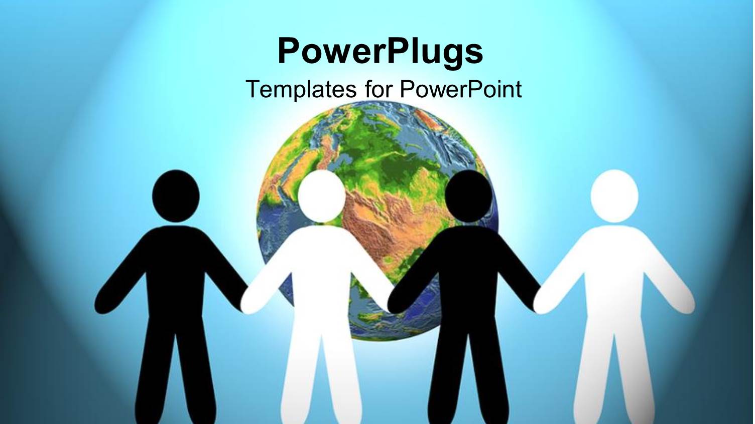 Depiction of Four Back and White Human Figures Holding Hands