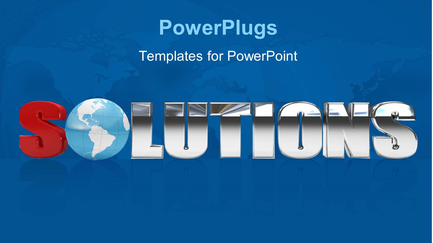 Depiction of Global Solutions with Word SOLUTIONS Over World Map