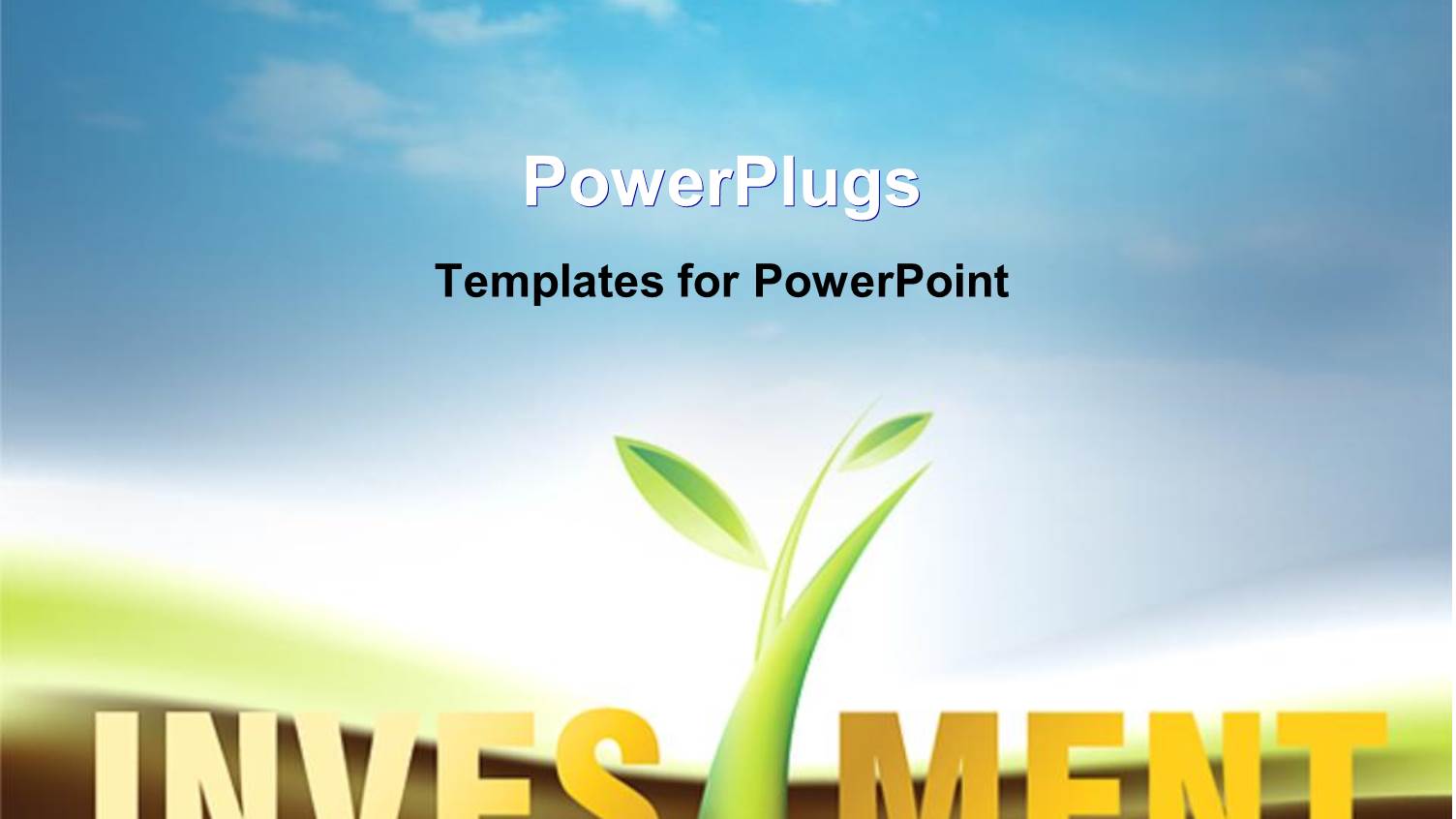 a Depiction of Greenery and the Word Investment with Clouds in the Background