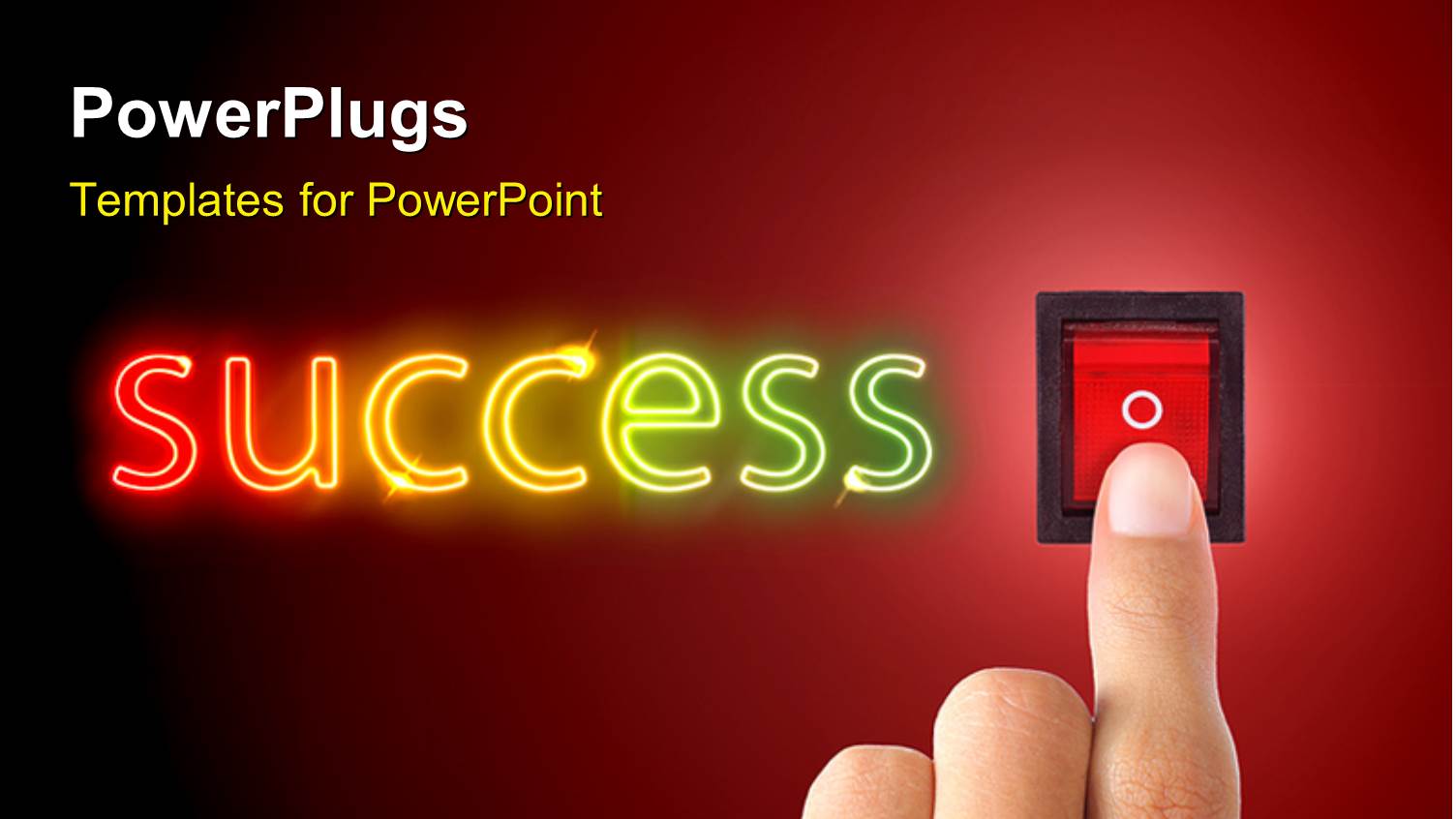 Depiction of Hand Turning on the SUCCESS Key with Colorful Text SUCCESS