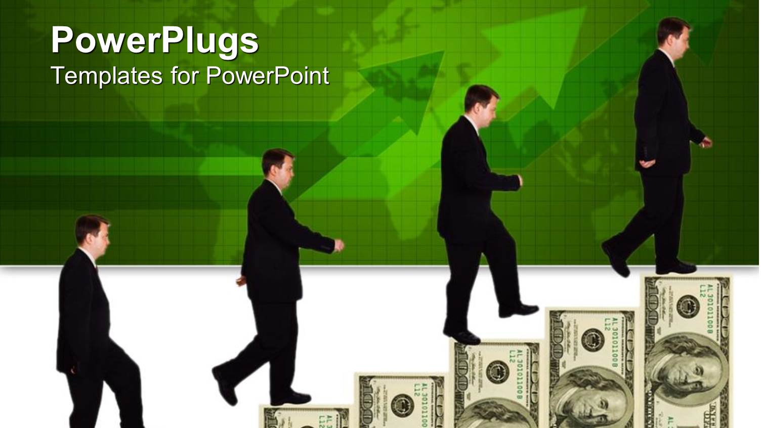 Depiction of a Human Climbing Bars of Dollar Bills