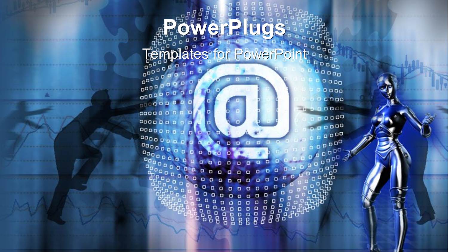 Depiction of Human with Email Symbol and Robot Pointing to it