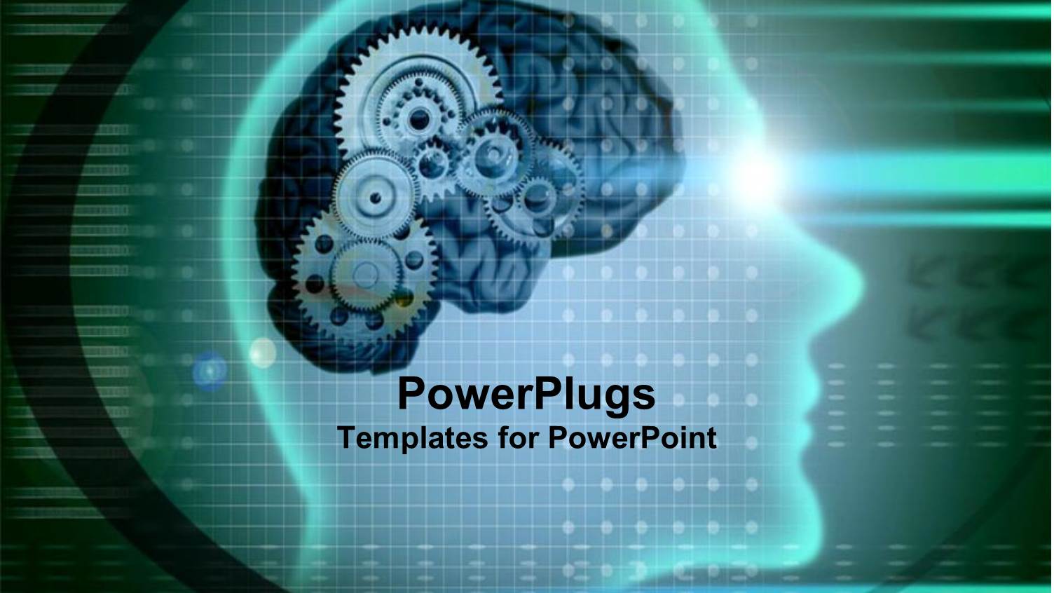 a Depiction of Human Mind with Gears Instead of Brain