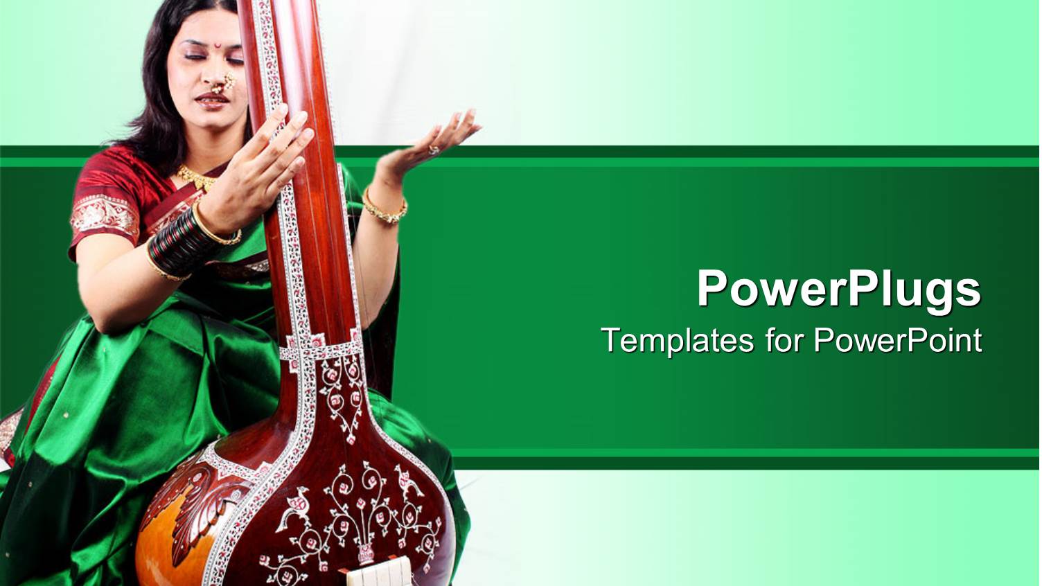 the Depiction of an Indian Singer Playing an Instrument