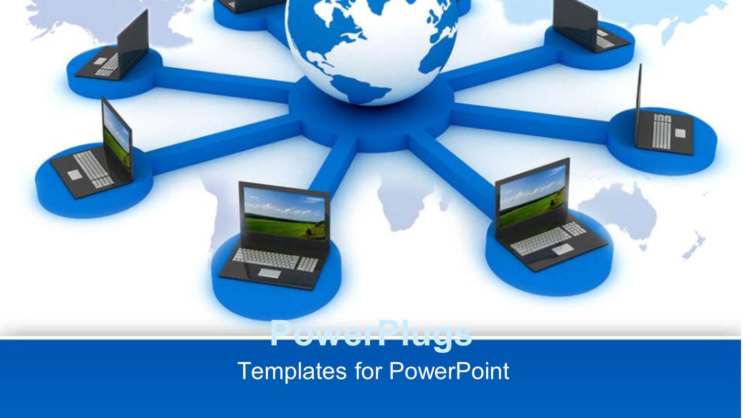 Depiction of Internet, Computers Connected across the Globe