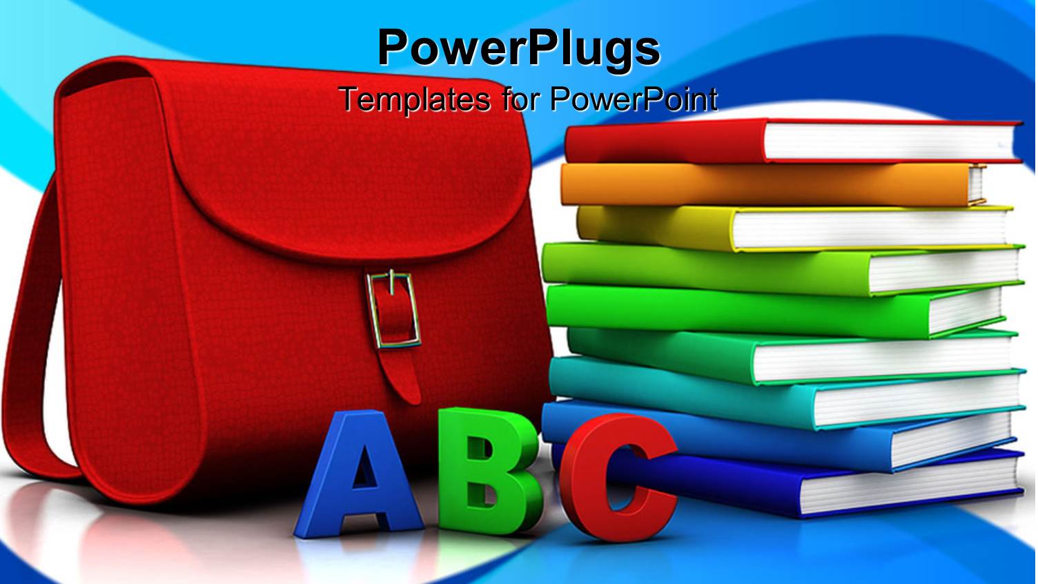 Depiction of a large Red School Bag with Lots of Books