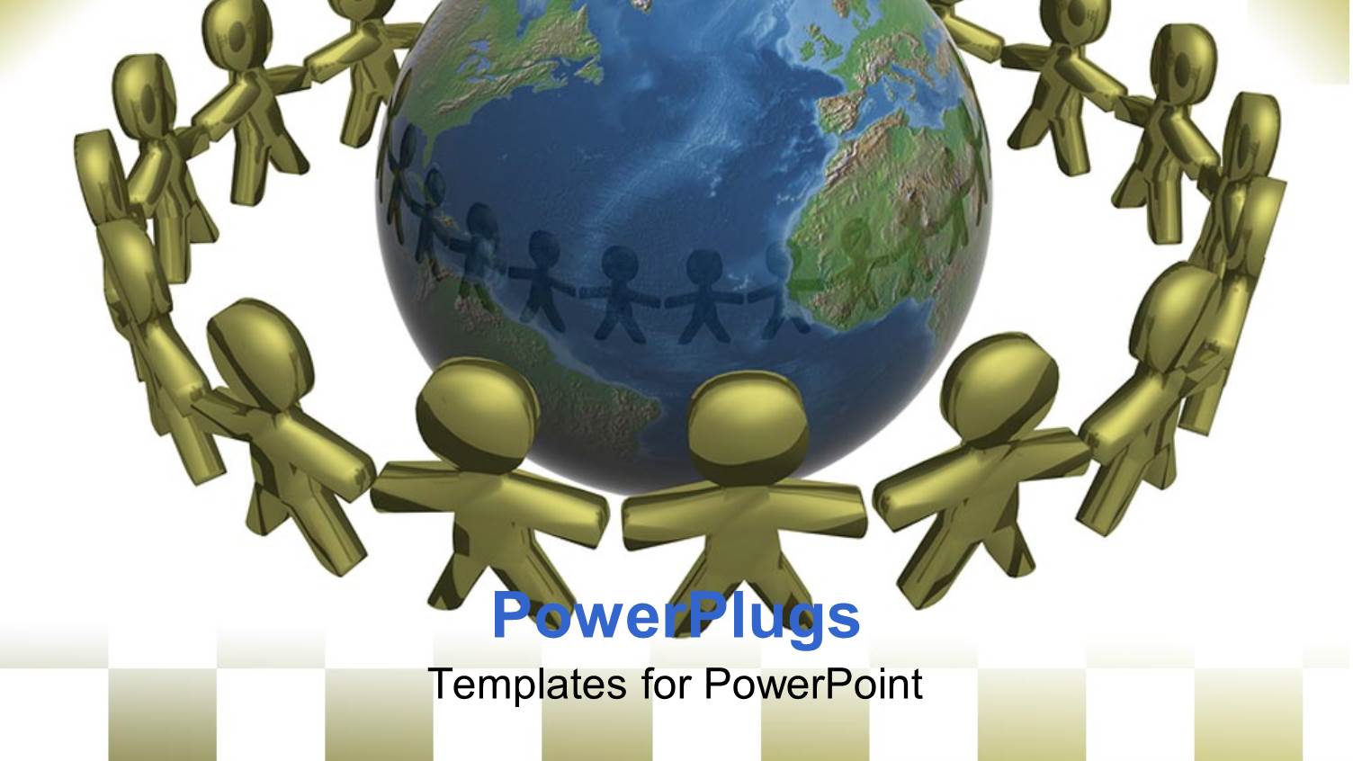 Depiction of Lot of People Holding Hands Around an Earth Globe