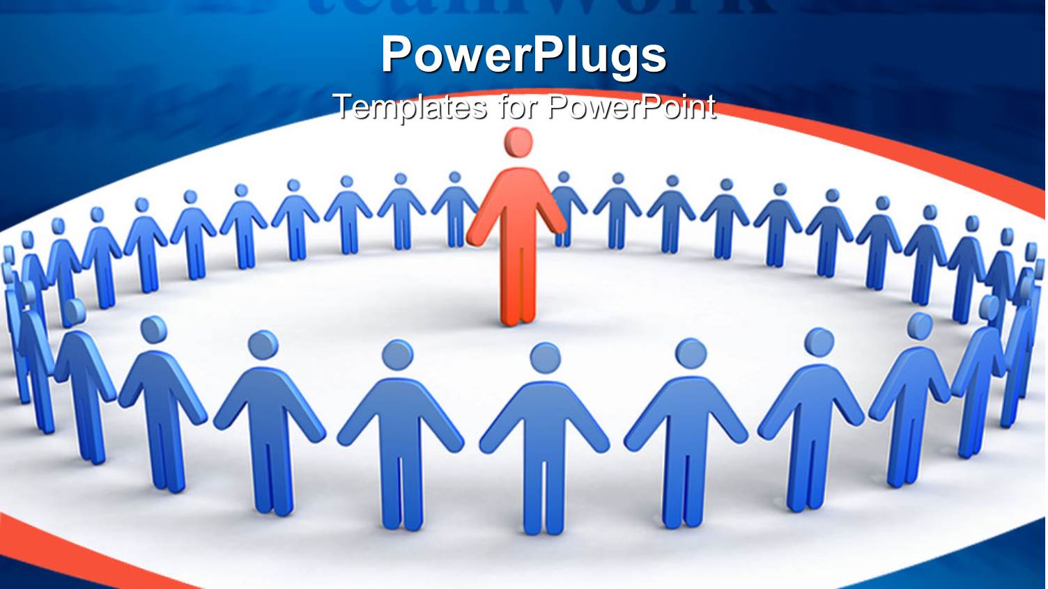 Depiction of Lots of Blue Colored People Forming a Circle Round Red Figure