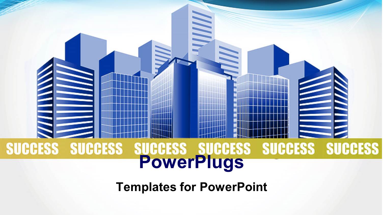 Depiction of a Modern Business City Over White Background