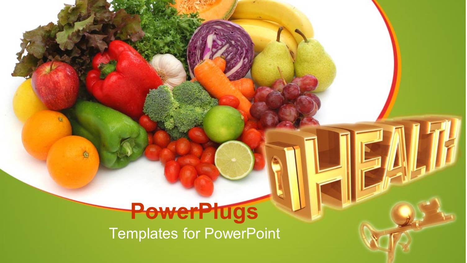 a Depiction of a Number of Fruits Together at a Place Along with the Word Health