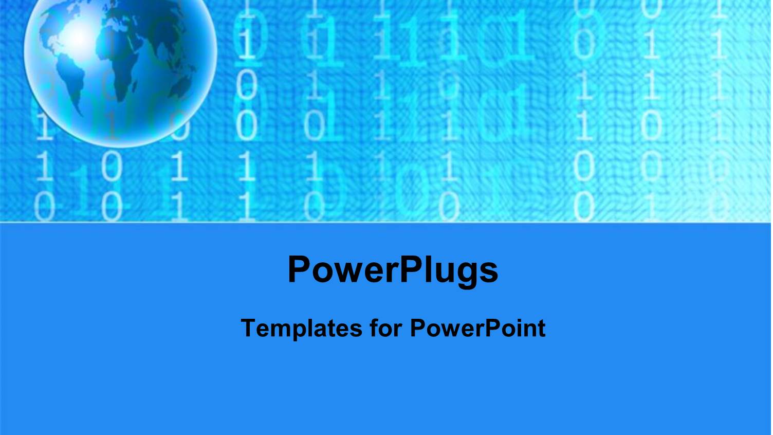 Depiction of a Plain Blue Background with Binary and Globe
