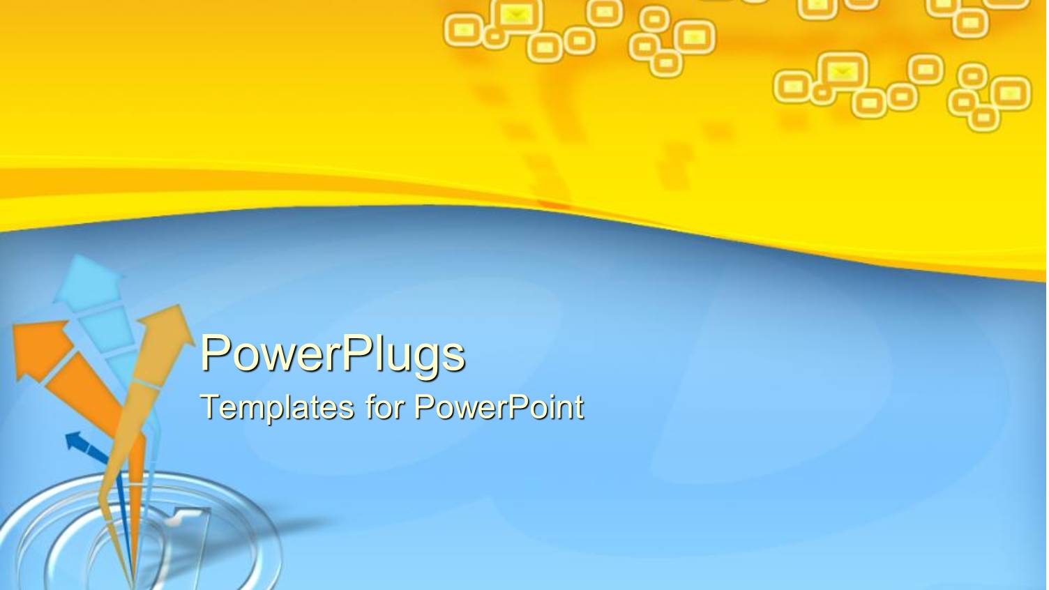 Depiction of  a Plain Yellow and Blue Background with @ Symbol