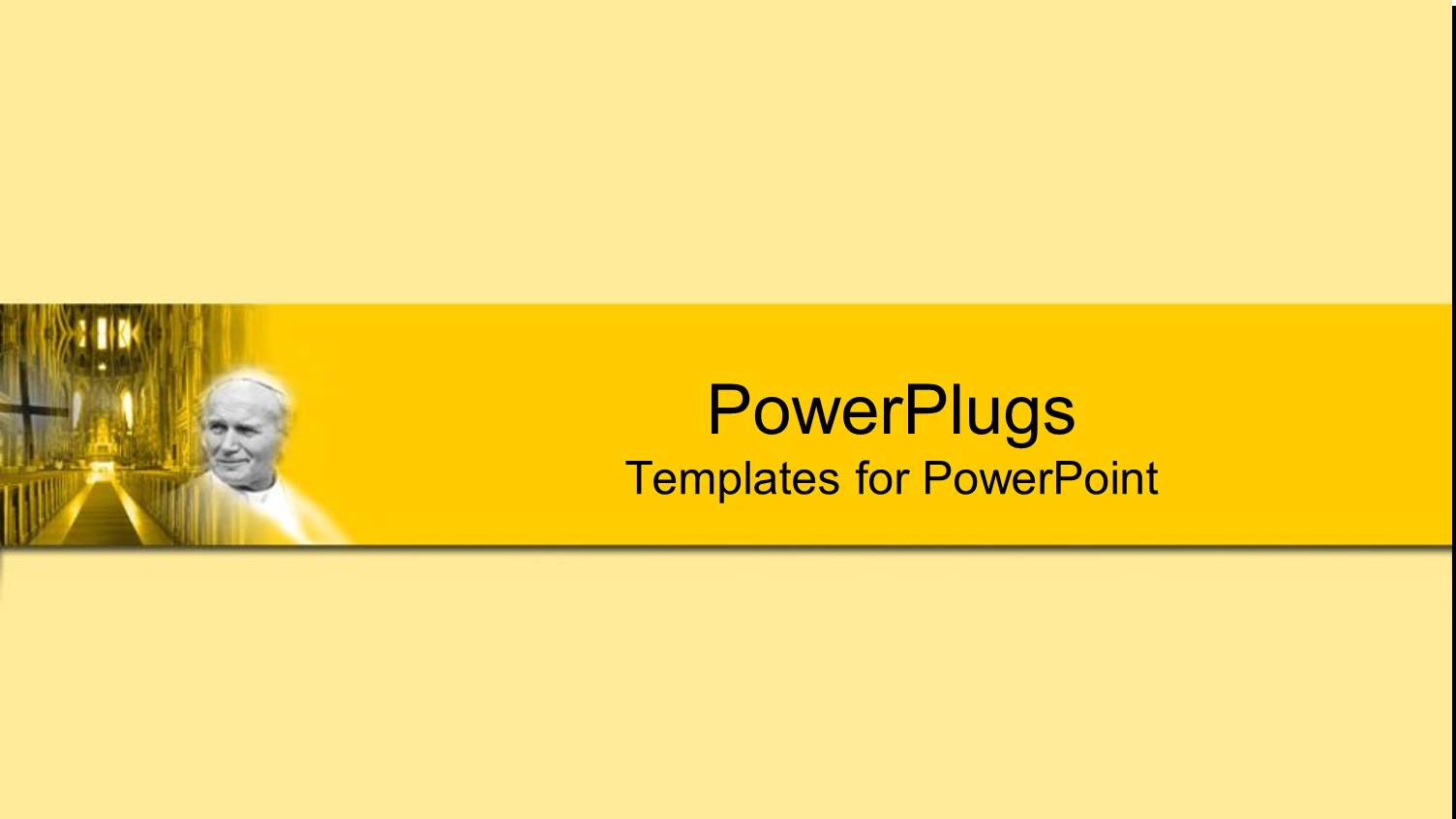 Depiction of a Plane Cream Colored Surface with a Church