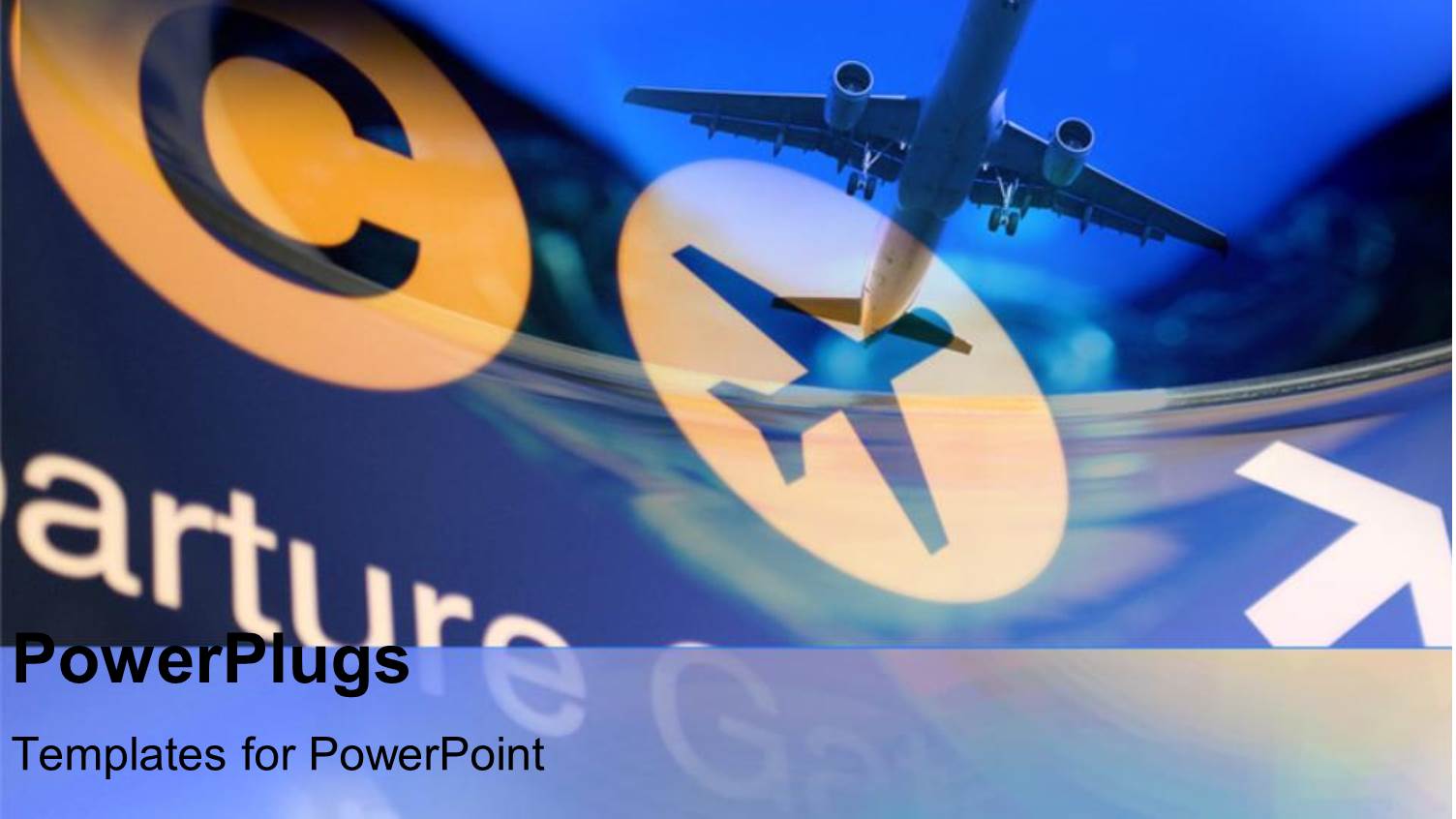 Depiction of a Plane Flying on a Blueish Hue Background