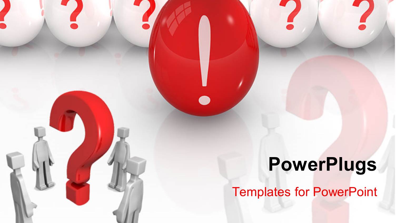 Depiction of Red Egg with Exclamation Mark Leading Others with Question Mark