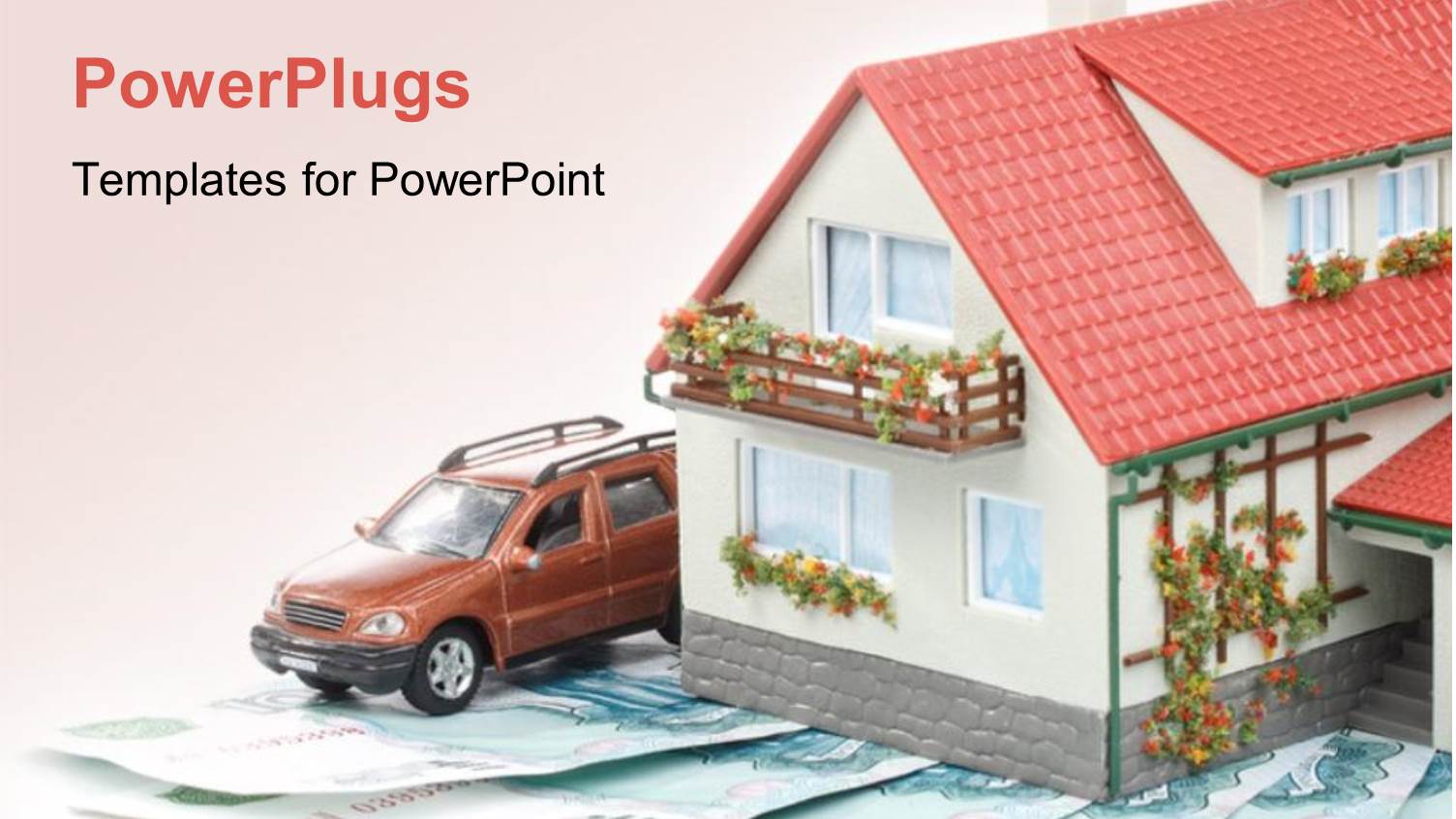 Depiction of Residential House and Care Built on Currency Notes