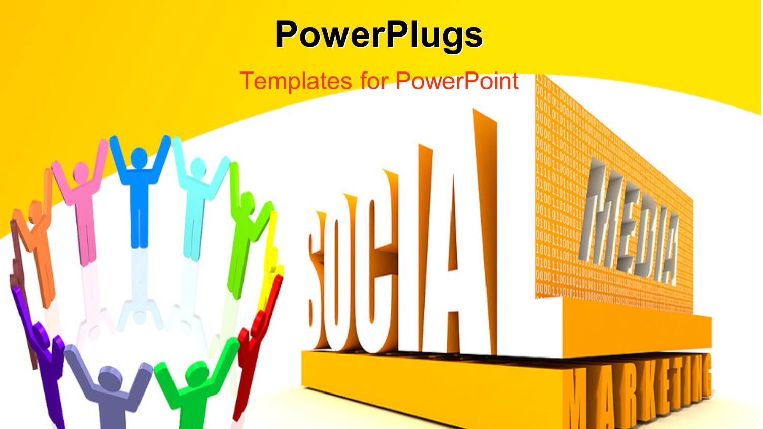 Depiction of Social Media with Colored People Joining Raised Hands