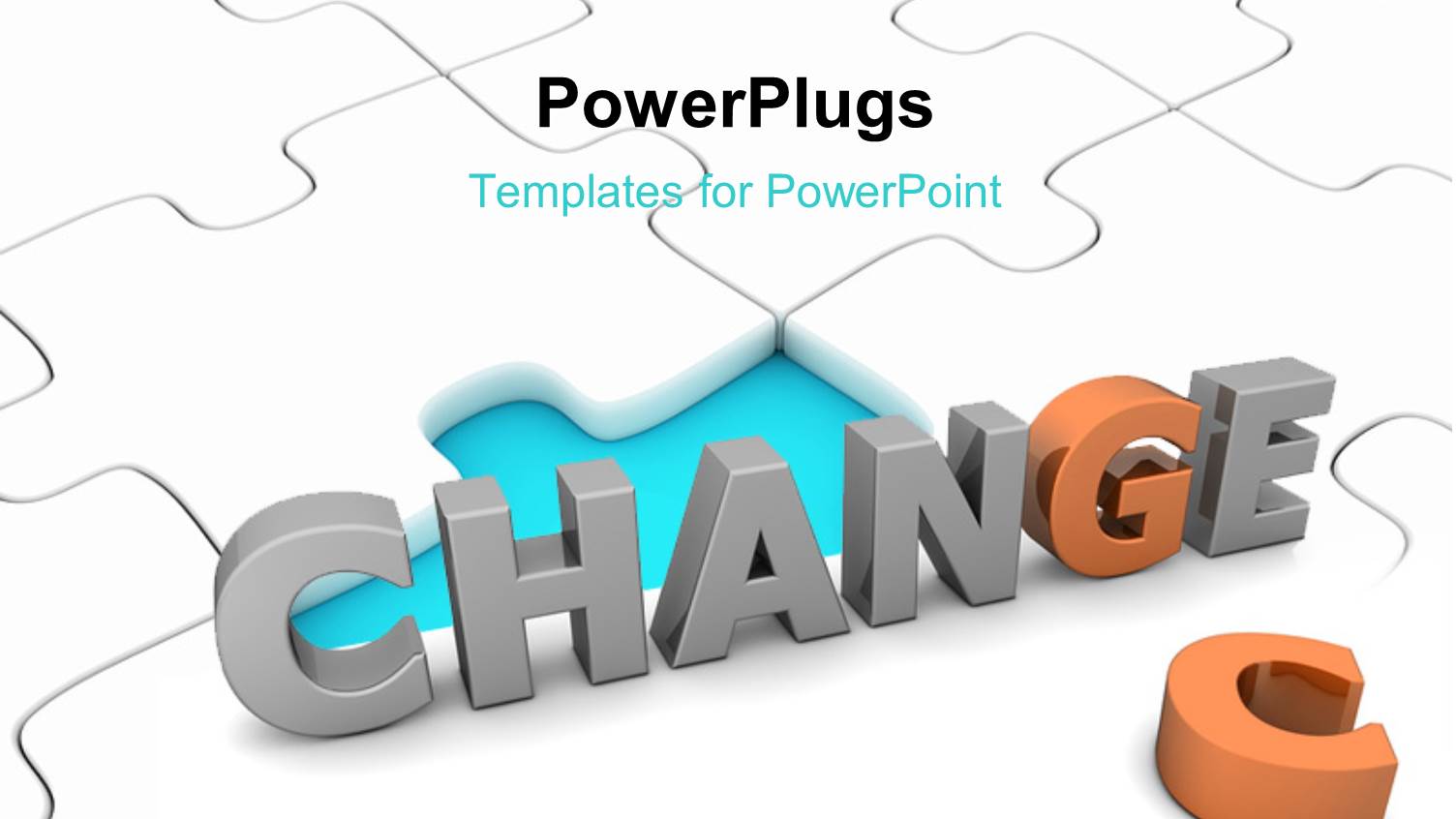 Depiction of Taking CHANCE to Effect CHANGE on White Jigsaw Puzzle