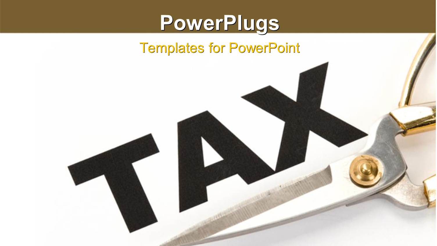 Depiction of Tax from Earnings with Scissors and 2D Text TAX