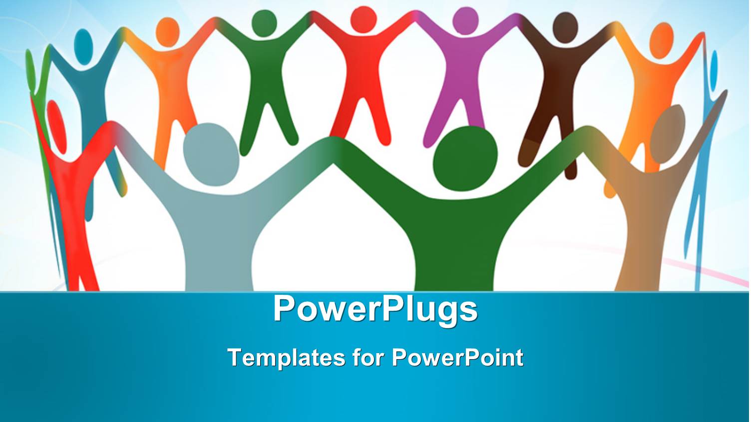 Depiction of Unity with Colored People Holding Hands in a Circle