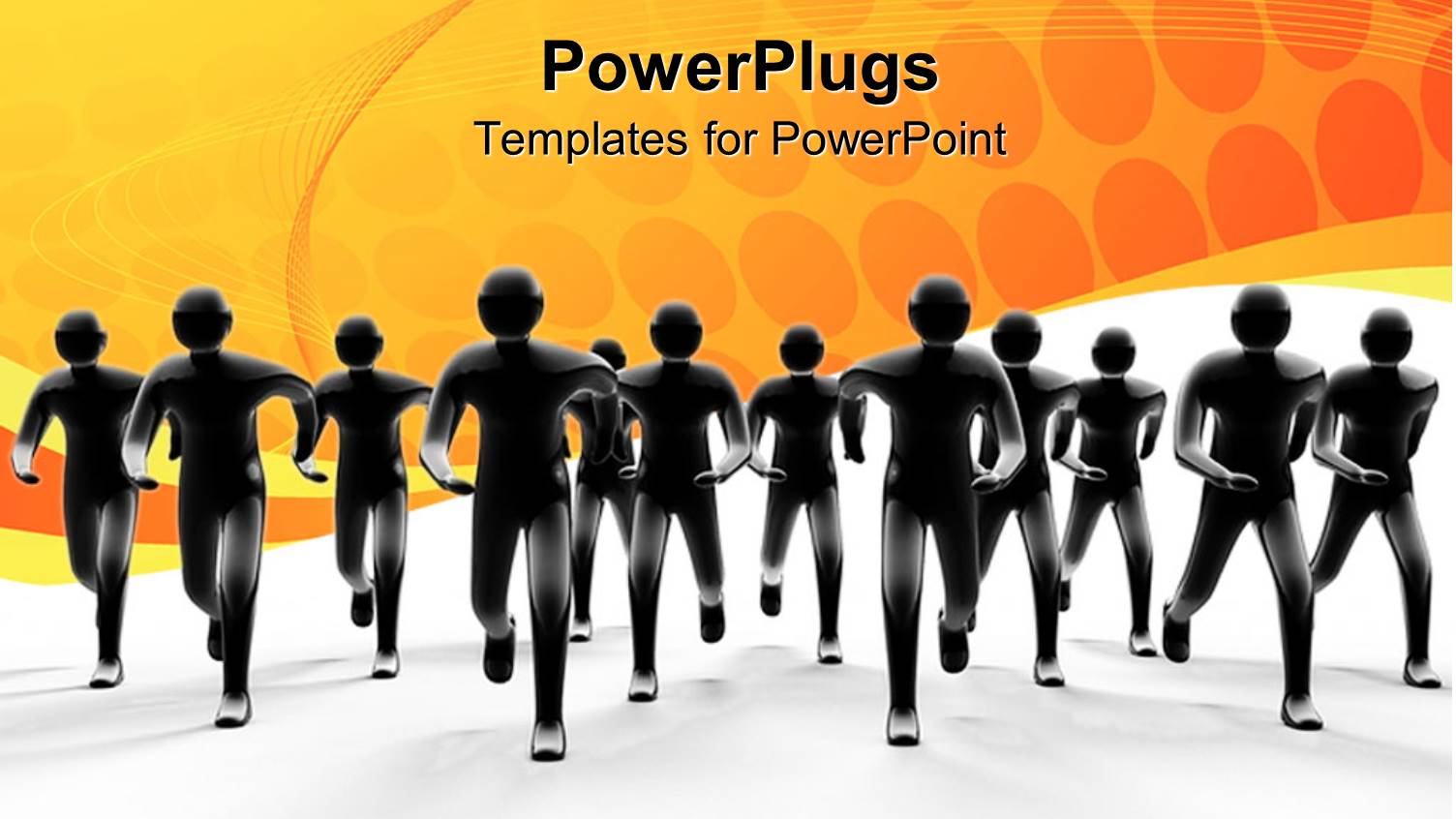 Depiction of Various Humans on a Race with Yellow Background