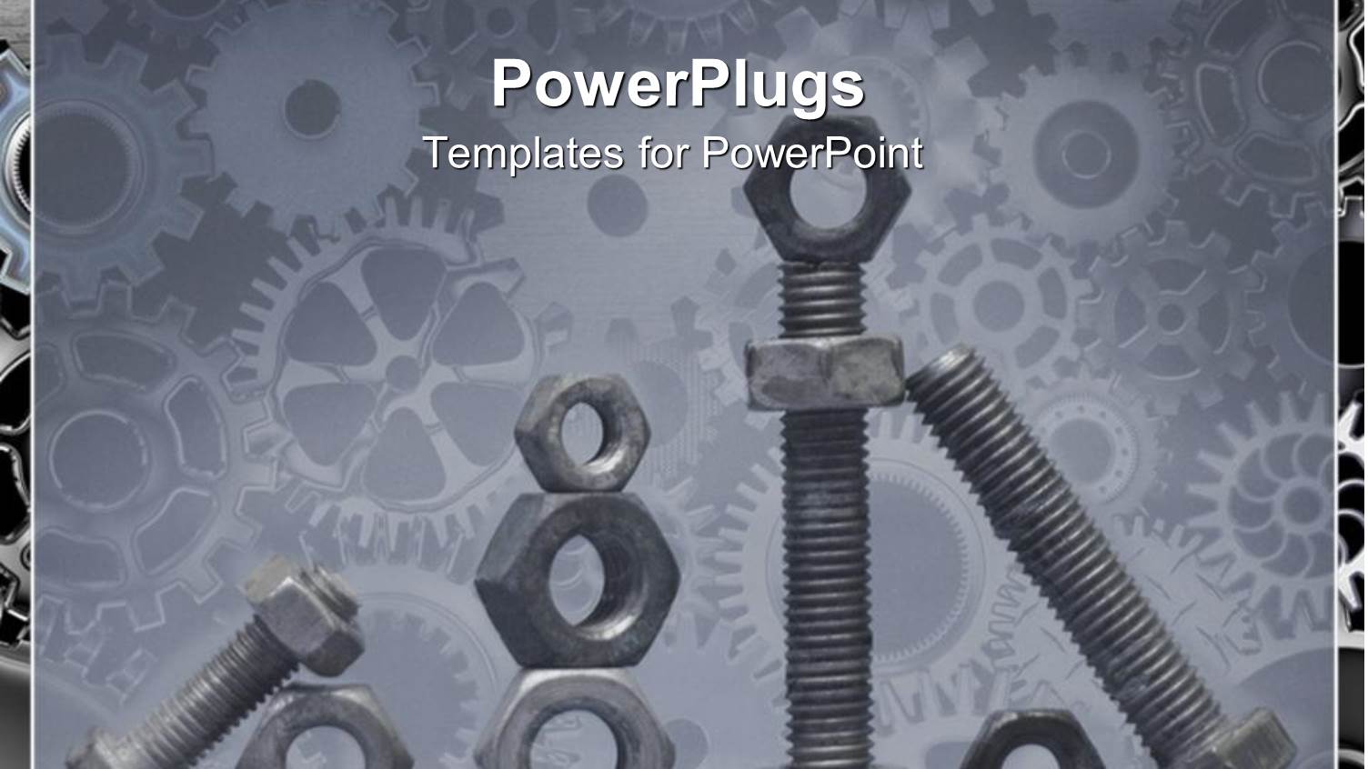 a Depiction of Various Sized Nuts and Bolts with their Reflection in the Background