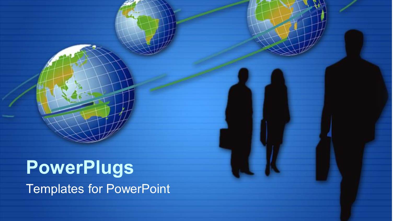 Depictions of Three Corporate Individuals with Briefcases on a Blue Background