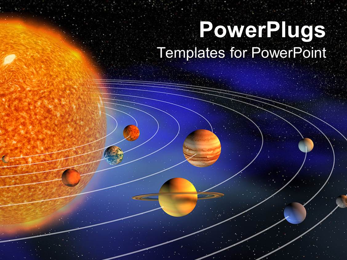 PowerPoint Template Diagram Representing Planets Of The Solar System