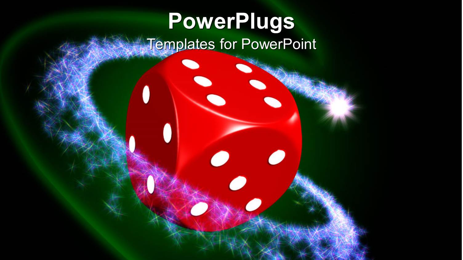 a Dice with Shining Light Around it