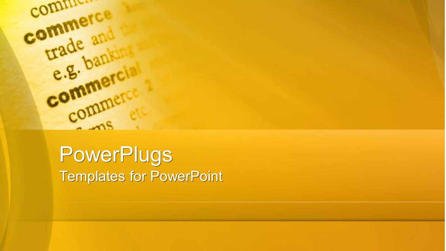 Dictionary Showing Definition of Commerce on Yellow Background 