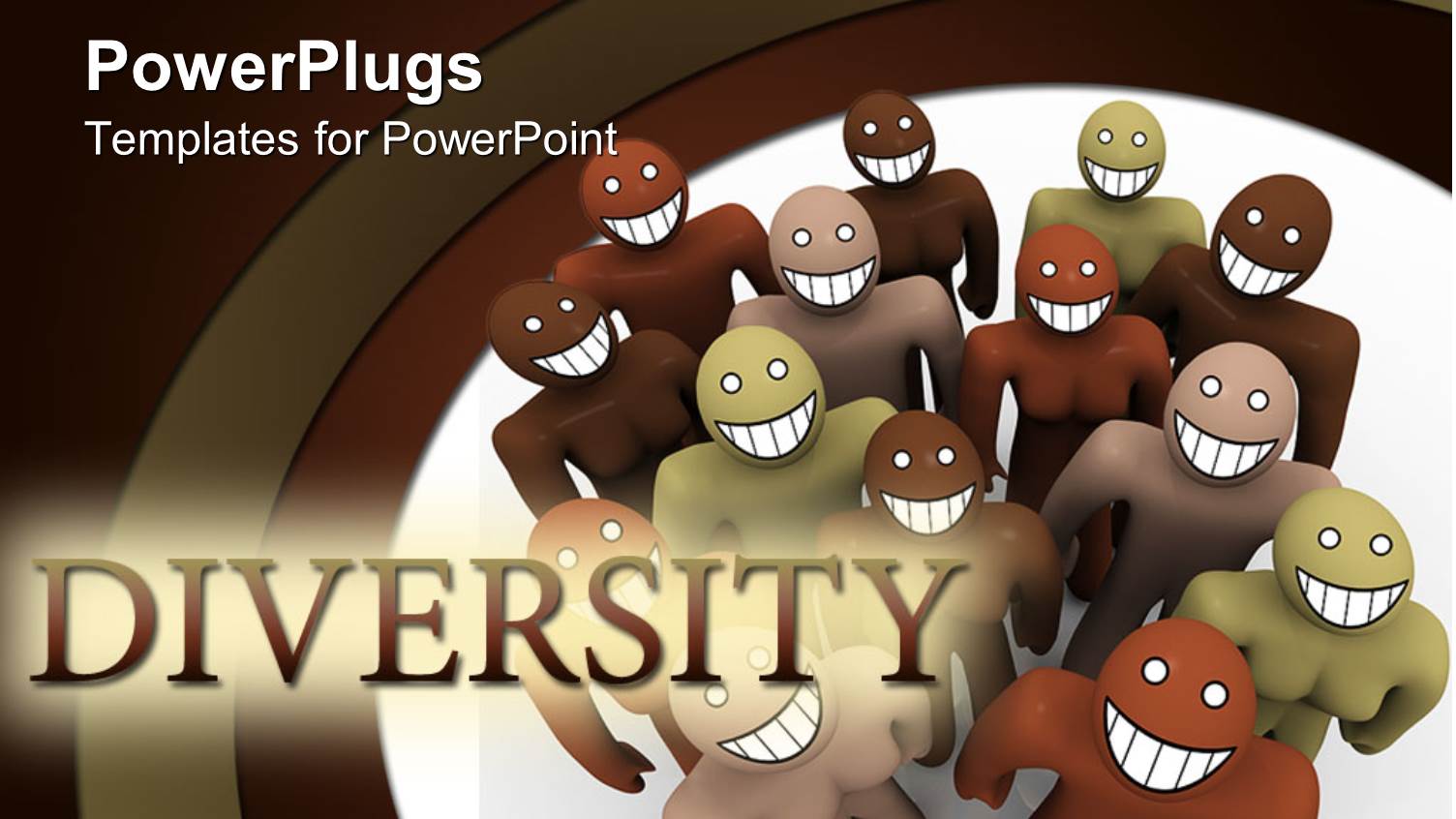 Different Colored People with big Smile on Face