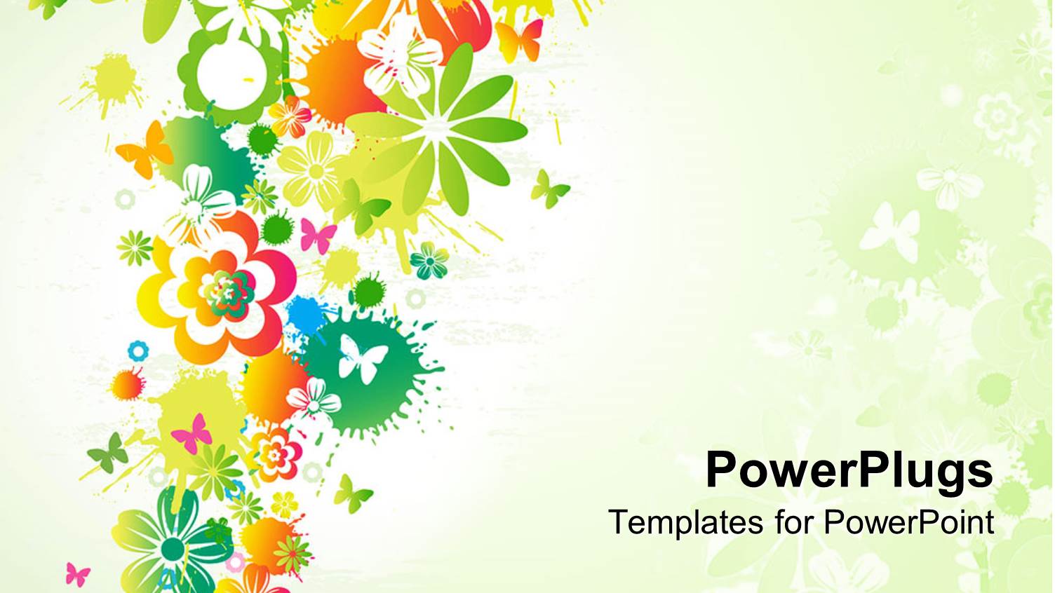 Different Flowers with little Butterflies Showing Spring Season