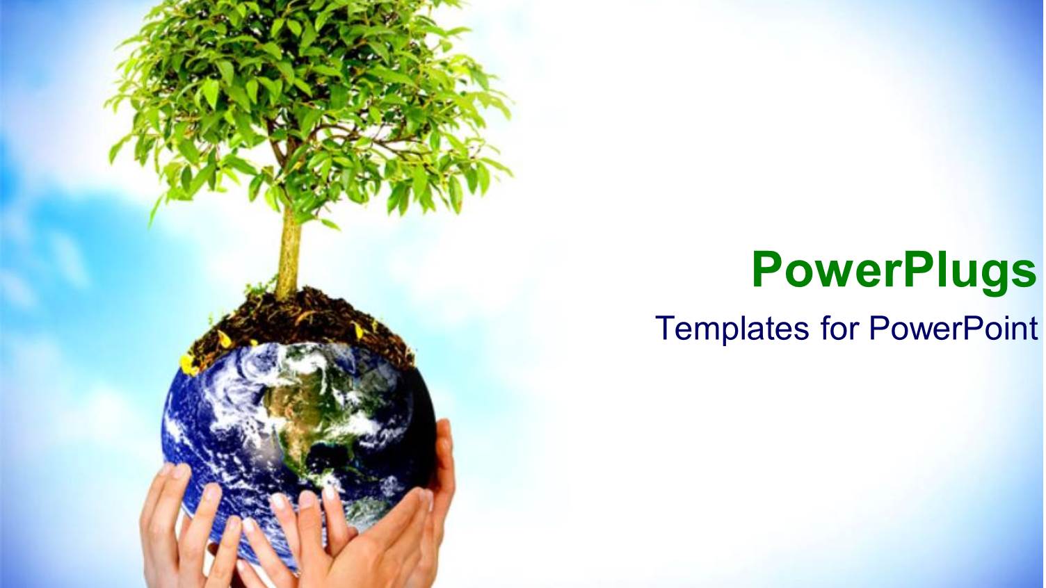 Different Hand all Holding an Earth with a Tree on Top