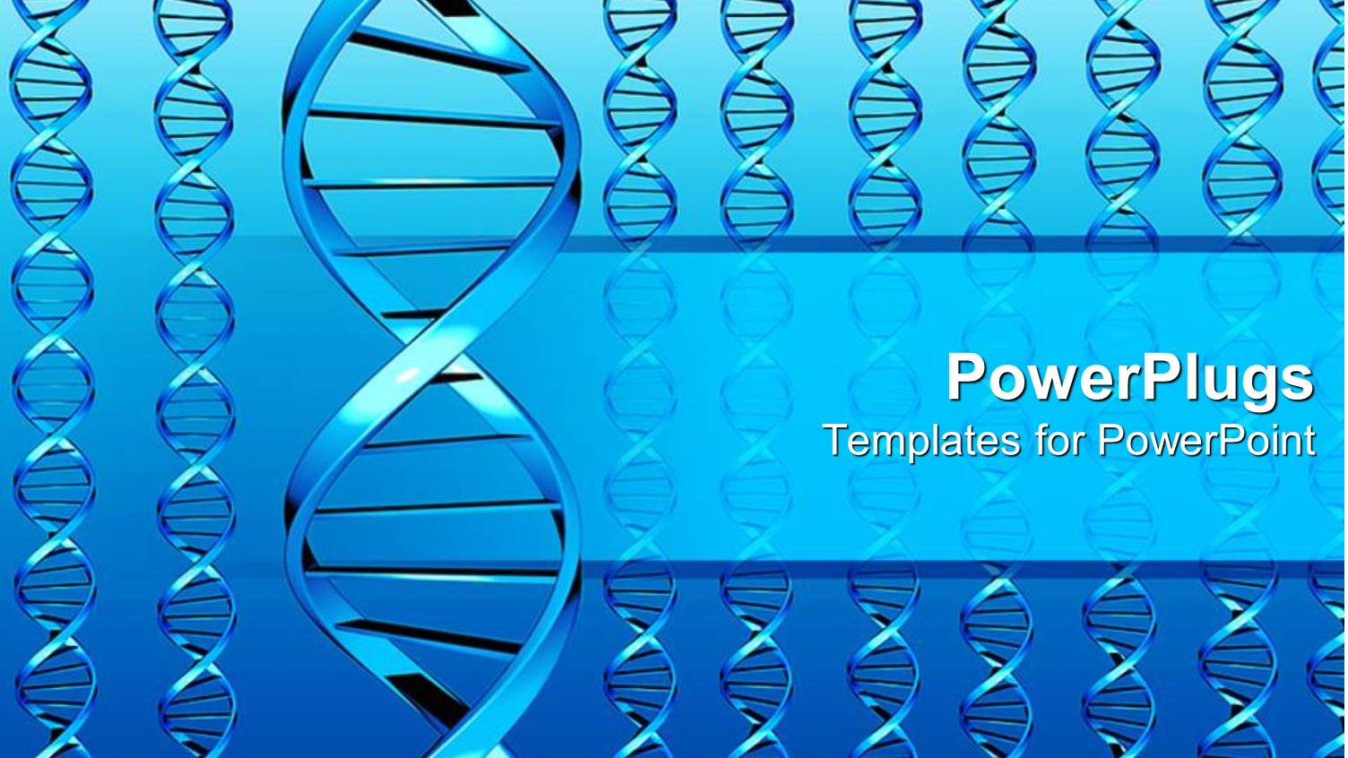 Different Sets of DNA Colored in Beautiful Blue Color