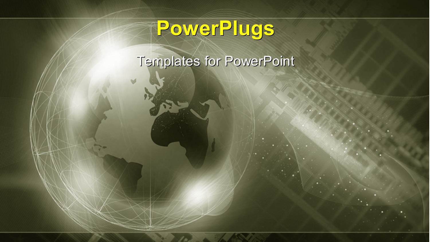 Digital Background with Glowing Earth Globe Over Green Theme