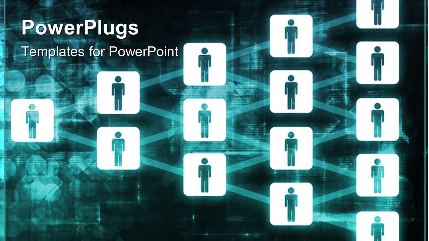 Digital Background with Icons of People Connected Together